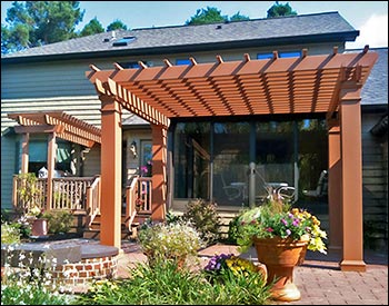 Fiberglass Free Standing 2-Beam Pergolas