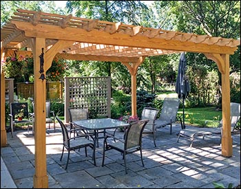 Treated Pine Free Standing 2-Beam Pergolas