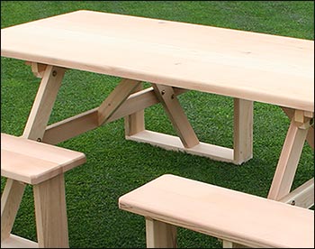 Red Cedar Walk-In Picnic Table