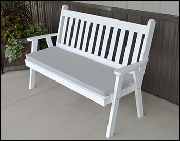 Southern Yellow Pine Traditional English Garden Bench