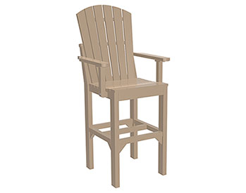 Poly Lumber Adirondack Arm Bar Chair
