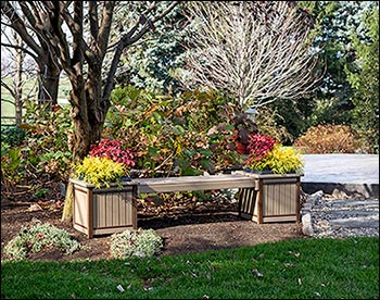 Poly Lumber Bench w/Planters