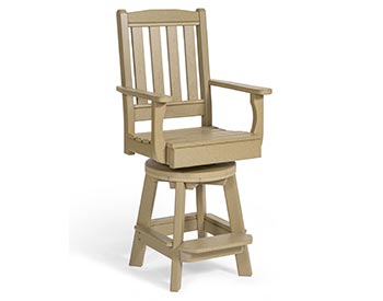 Poly Lumber English Garden Swivel Chair