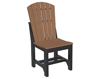 Natural Finish Poly Lumber Adirondack Dining Chair