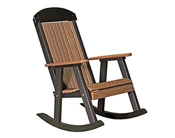 Poly Lumber Natural Finish Porch Rocker