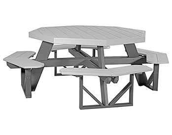 Poly Lumber Octagon Walk-In Picnic Table