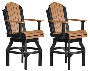 Poly Lumber Adirondack Swivel Bar Chair - Set of 2