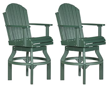 Poly Lumber Adirondack Swivel Bar Chair - Set of 2