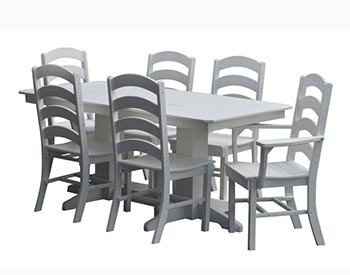 Poly Lumber Ladderback Rectangular 7 Pc. Dining Set