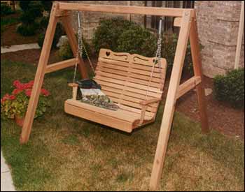 Red Cedar A-Frame Swing Stand