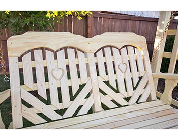 Treated Pine Heartback Porch Swing