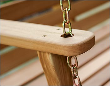 Red Cedar Blue Mountain Fanback Porch Swing