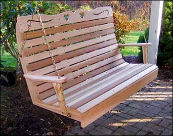 Red Cedar Royal Sweetheart Highback Porch Swing