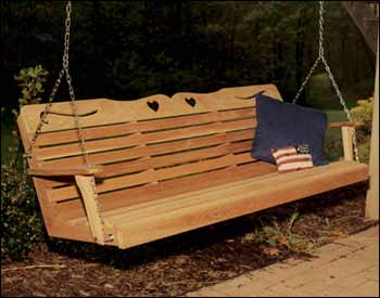 Red Cedar American Sweetheart Porch Swing