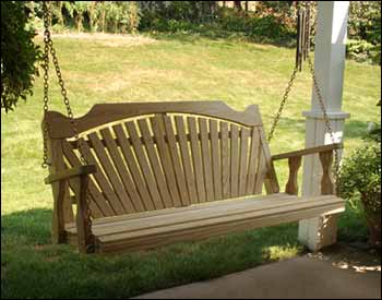 Treated Pine Fanback Porch Swing