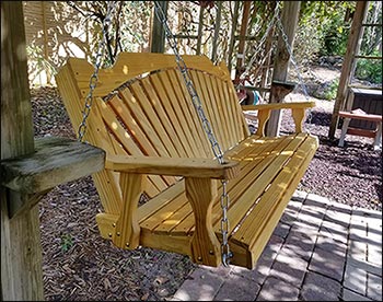 Treated Pine Fanback Porch Swing