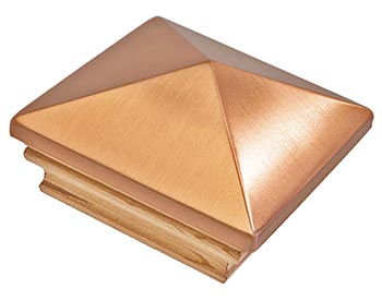 Cambridge Copper/Cedar Post Cap Set (Set of 6)