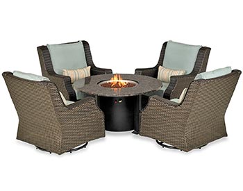 Wicker 5 Pc. Fire Chat Set