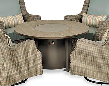 Wicker 5 Pc. Fire Chat Set