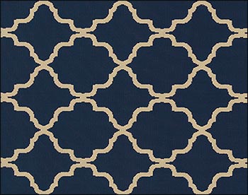 Riviera Lattice Rug - Navy