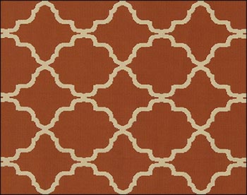 Riviera Lattice Rug - Rust