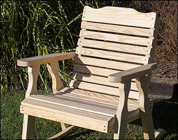 Treated Pine Crossback Rocking Chair