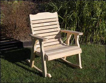 Treated Pine Crossback Rocking Chair