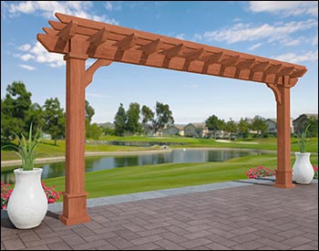 Rustic Red Cedar In-Line Pergolas