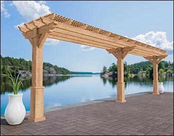 Rustic Red Cedar In-Line Pergolas