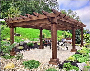 Rustic Red Cedar Vintage Classic Free Standing Pergola