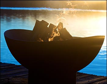 Carbon Steel Curved Fire Pit