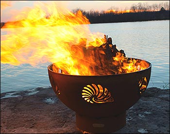 Carbon Steel Sea Shell Fire Pit