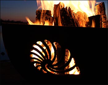 Carbon Steel Sea Shell Fire Pit