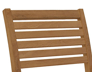 Teak Slat Back Stack Chair