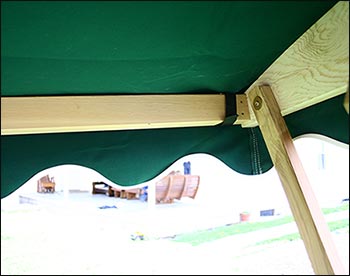 Red Cedar A-Frame Swing Stand w/ Sunbrella Canopy