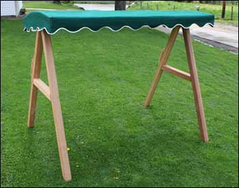 Red Cedar A-Frame Swing Stand w/ Sunbrella Canopy