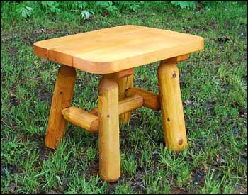 24" x 18" White Cedar Stained Table