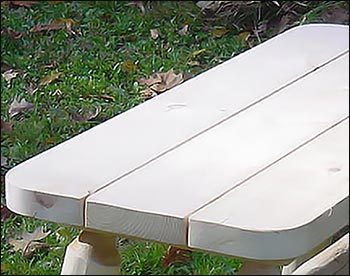 42" x 18" White Cedar Unstained Bench