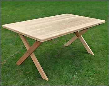 42" Wide Red Cedar Cross Legged Picnic Table Only