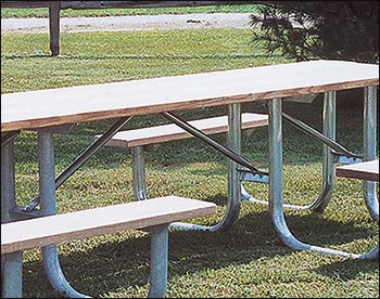 Extra Heavy-Duty Shelter Double Accessible Picnic Table