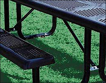 Wheelchair Accessible Perforated Metal Picnic Table