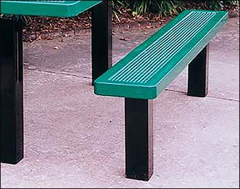 Rectangular Pedestal Innovated Metal Picnic Table