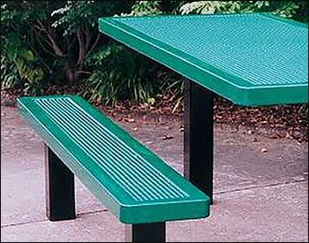 Rectangular Pedestal Innovated Metal Picnic Table