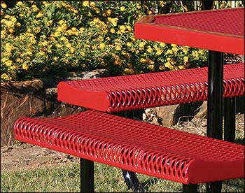 46" Octagon Rolled Edge Metal Picnic Table