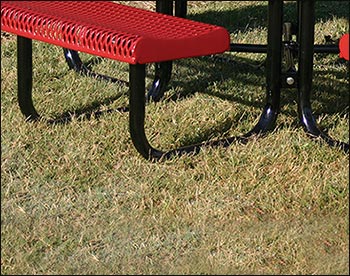 46" Octagon Rolled Edge Metal Picnic Table