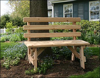 Red Cedar Picnic Table w/Backed Benches