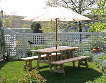 Red Cedar Picnic Table w/Benches