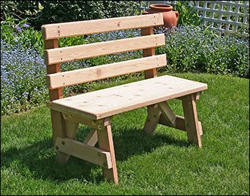 Red Cedar Backed Bench