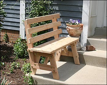 Red Cedar Backed Bench