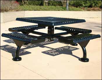 46" Square Classic Metal Picnic Table